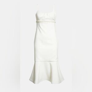 Likely white pearl dress rehearsal dinner bridal shower size 6